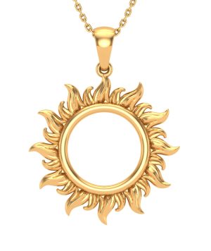 Підвіска "Sun", жовте золото, без ланцюжка